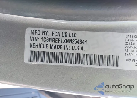 2022 Ram 1500 Lone Star 4X2 5'7 Box из США, поврежденный, VIN 1C6RREFTXNN254344